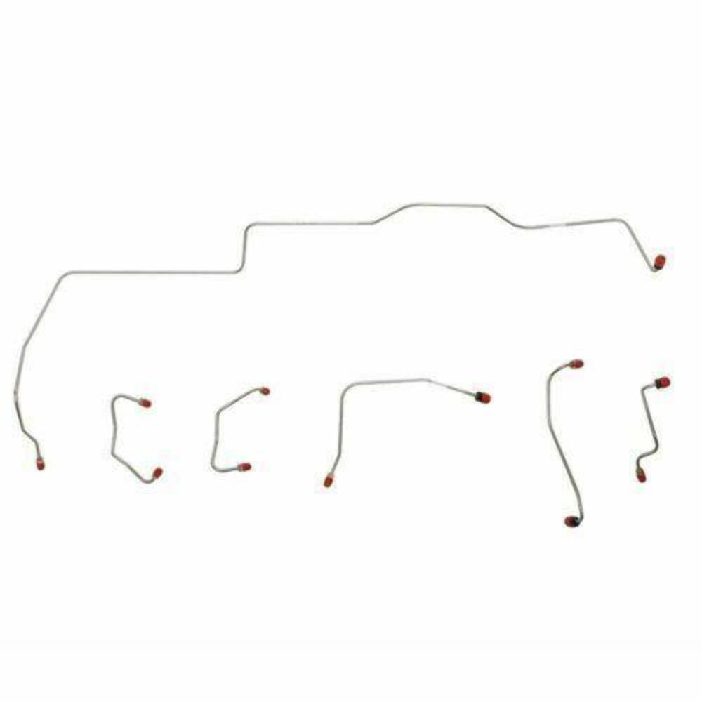 1967 Ford Mustang Front Brake Line Kit w/ Power Disc Brakes 6 Piece - ZKT6703OM