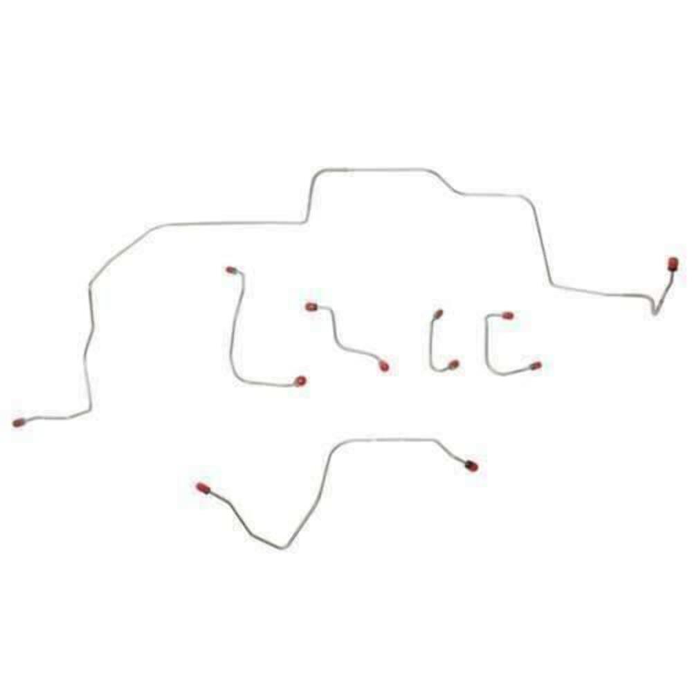 For Ford Mustang 1969 Front Brake Line Kit 6pcs Power DiscBrakes-ZKT6901SS-CPP - Front Lines Car Part People