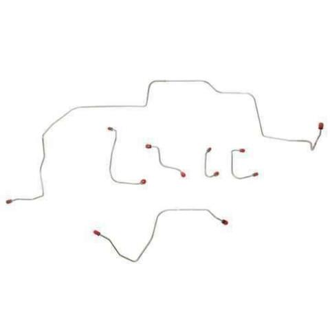 For Ford Mustang 1969 Front Brake Line Kit 6pcs Power DiscBrakes-ZKT6901SS-CPP