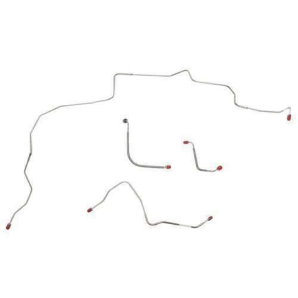 1970 Ford Mustang Boss 429 Front Brake Line Kit Power Disc 4 Piece - ZKT7003SS - Front Lines Car Part People