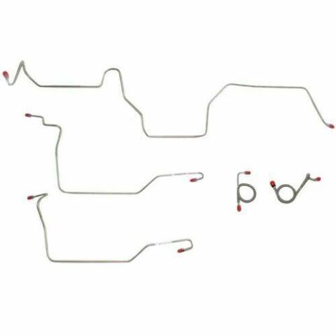 1973 Ford Mustang Front Brake Line Kit w/ Power Disc Brakes 5 Piece - ZKT7302OM