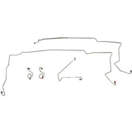 85-86 Ford Mustang Front Brake Line Kit V8 Stainless Steel ZKT8301SS - Front Lines Car Part People