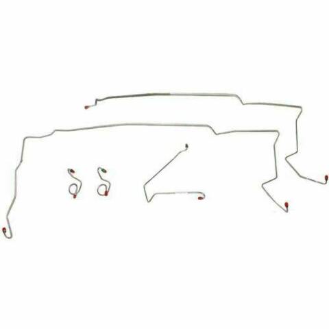 1984-86 Ford Mustang SVO Front Brake Line Kit Steel - ZKT8401OM
