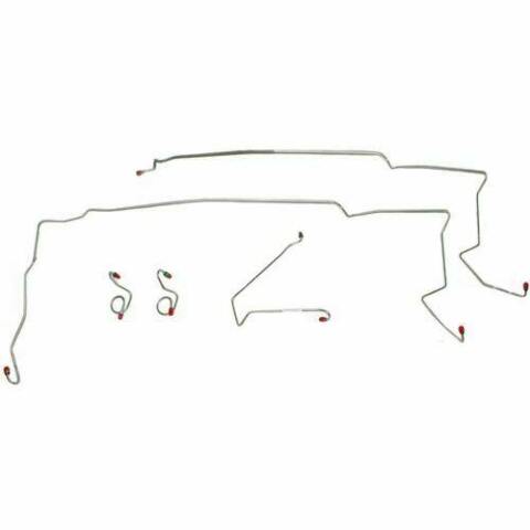 1987-1993 Ford Mustang Front Brake Line Kit Steel ZKT8701OM
