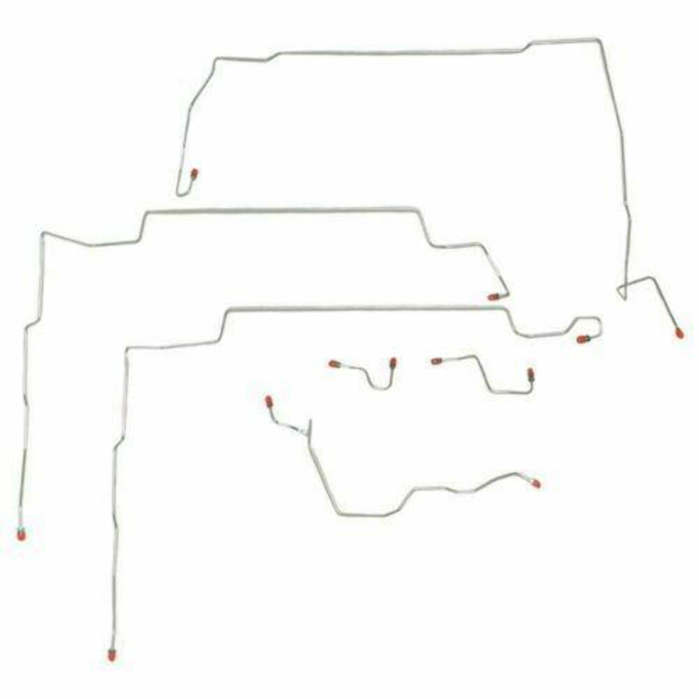 1996-98 Ford Mustang GT Front Brake Line Kit ABS Steel - ZKT9601OM