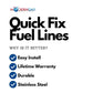 Quick Fix Duramax Diesel Fuel Line For GMC Sierra 2500HD 2001-2010 QFF0005SS-CP