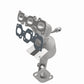 Catalytic Converter with Integrated Exhaust Manifold for HM Grade Federal / EPA Compliant Direct-Fit Manifold Catalytic