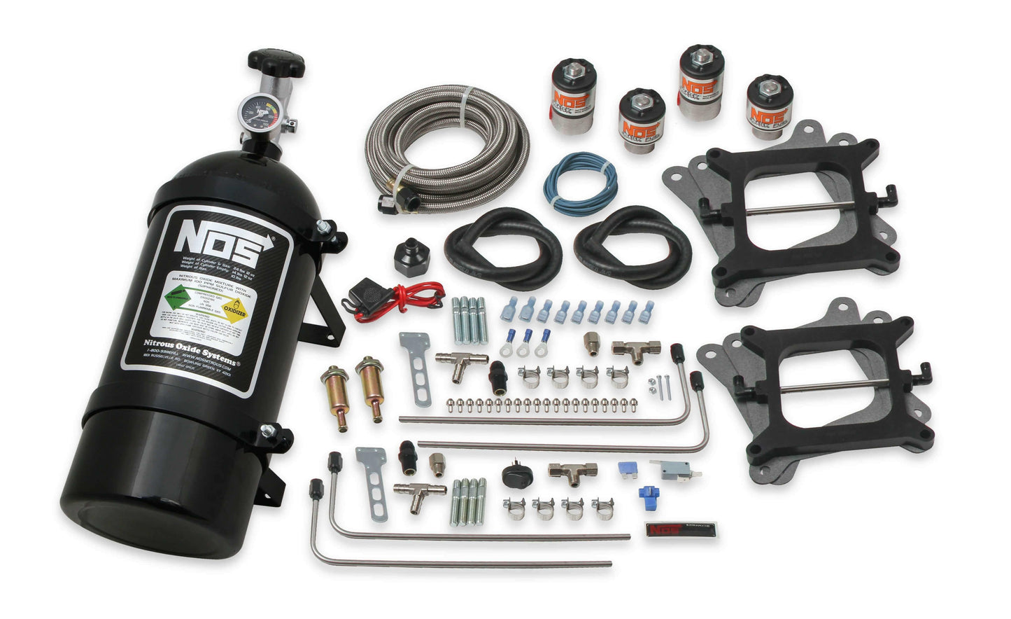 NOS 02010BNOS NOS Cheater Wet Nitrous System for 2x4 Dual 4150 4-barrel Carbu...