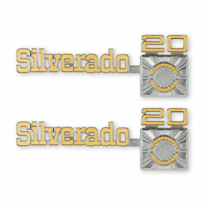 Fits 1975-1980 C/K Series Trucks; C/K Fender Badge Pair - Silverado C20 04-545