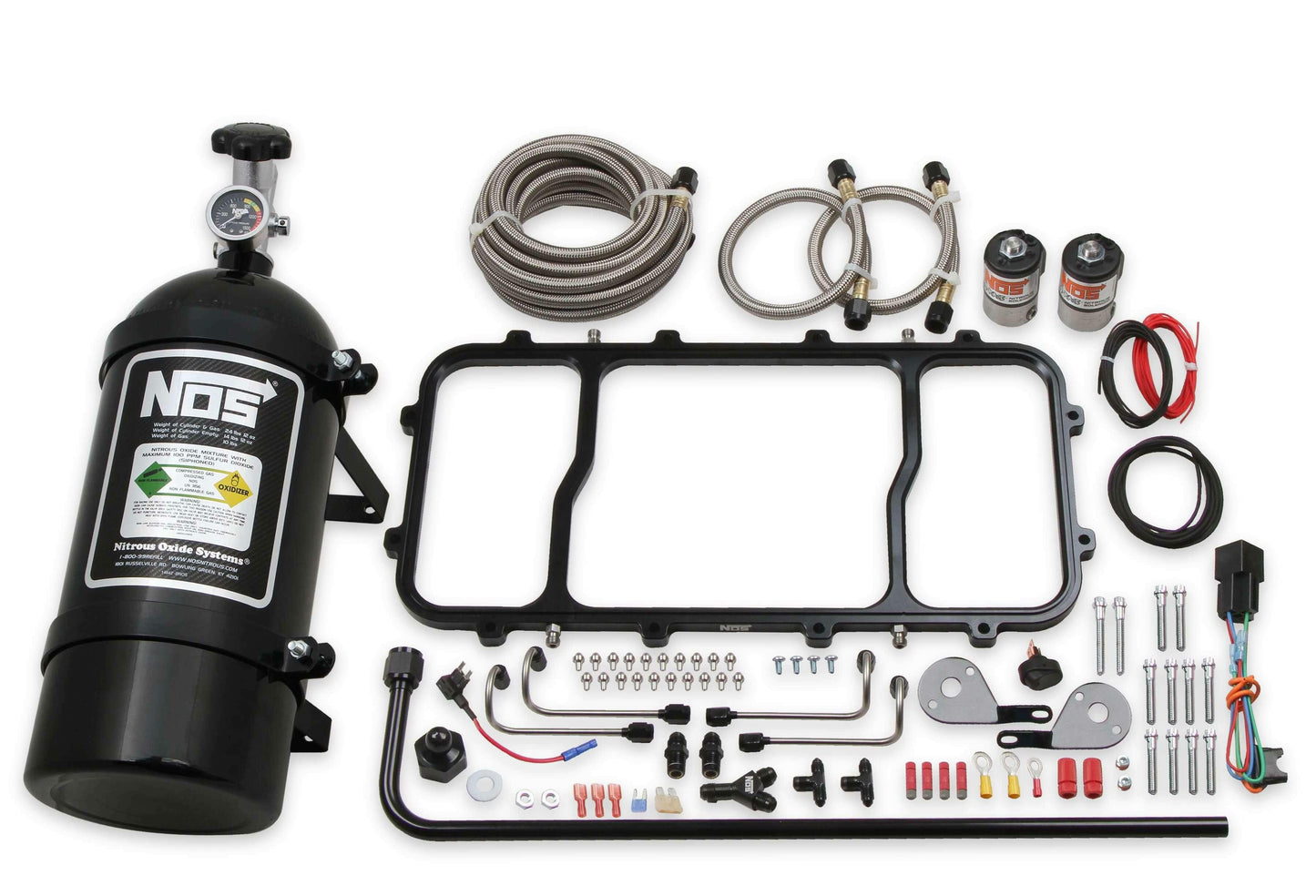 NOS Dry Nitrous Plate System for Holley LS Hi Ram Intake ManifoldBlack 05500BNOS