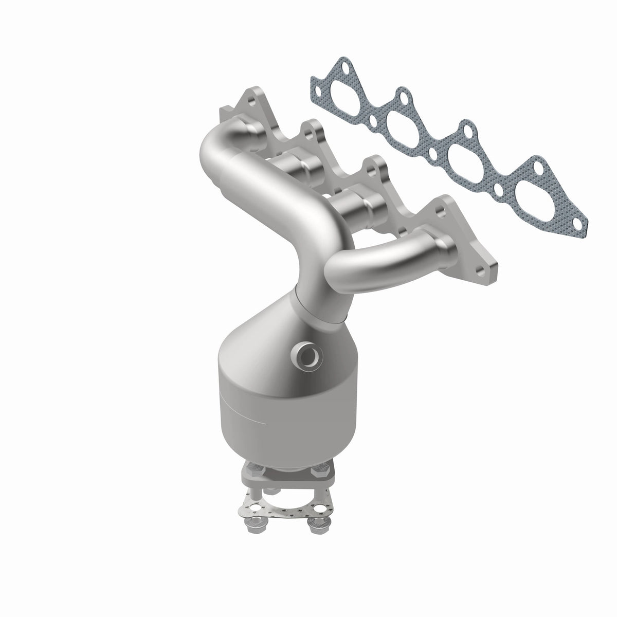 Catalytic Converter with Integrated Exhaust Manifold for HM Grade Federal / EPA Compliant Direct-Fit Manifold Catalytic