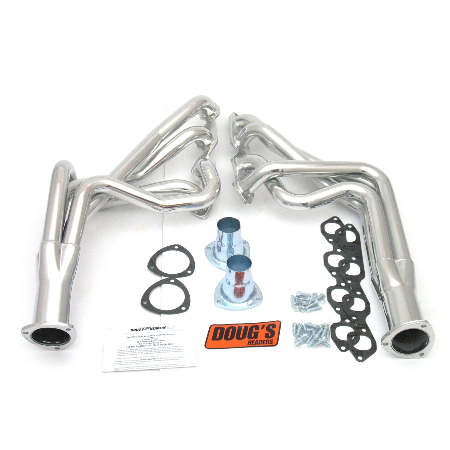 Long Tube Headers for 67-69 F Body/68-74 X Body 396-502 BBC 1-7/8in Primary D328