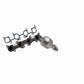 Catalytic Converter with Integrated Exhaust Manifold for HM Grade Federal / EPA Compliant Direct-Fit Manifold Catalytic
