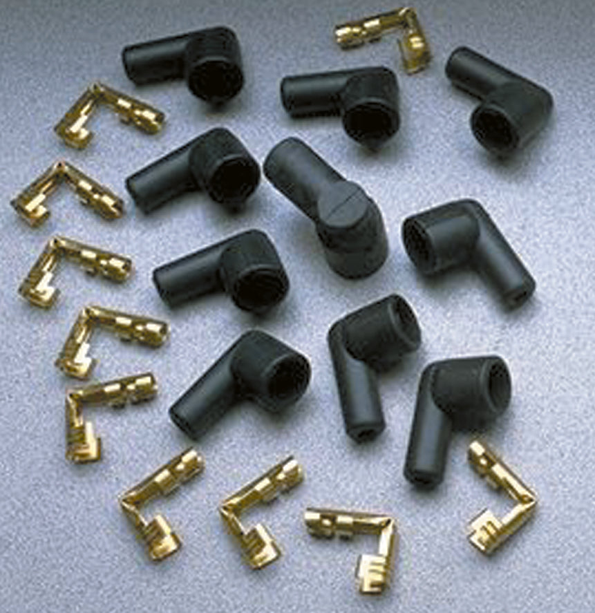 Spark Plug Wire Connector 8 - 10.4mm 90? 10 Black 46057