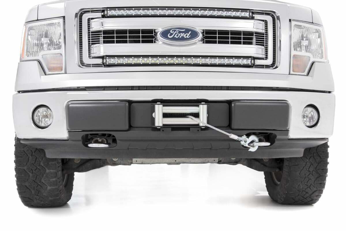 Fits Ford F-150 2WD/4WD (2009-2014) Hidden Winch Mounting Plate; 1010