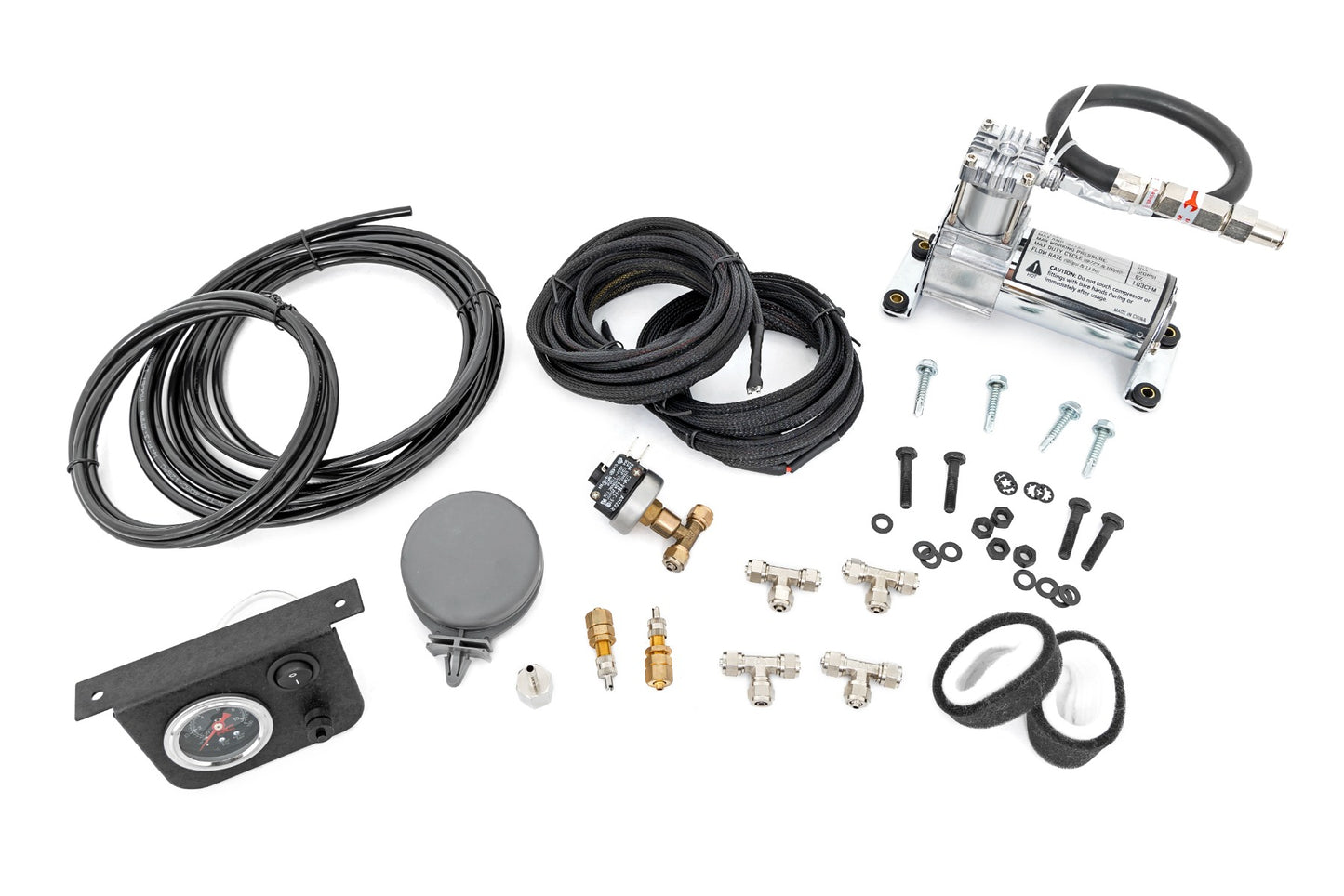Onboard Air Bag Compressor Kit w/Gauge 10100