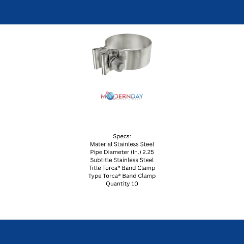 Clamp 2.25 TORCA SS 1.25 10pk 10161 Magnaflow