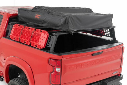 Fits Chevy Silverado 1500 2WD/4WD (2019-24) Bed Rack; Half Rack; Aluminum; 10204