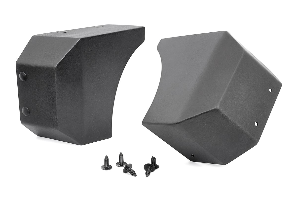 Fits Jeep Wrangler JK/Wrangler Unlimited (2007-2018) Front Bumper Caps; 1047