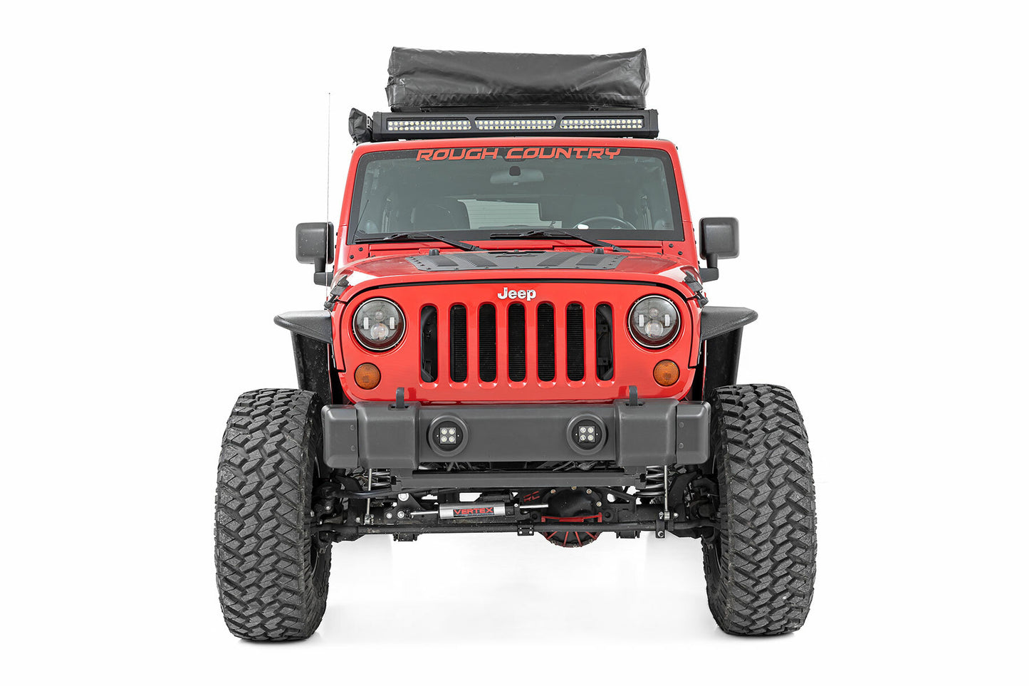 Fits Jeep Wrangler JK/Wrangler Unlimited (2007-2018) Front Bumper Caps; 1047