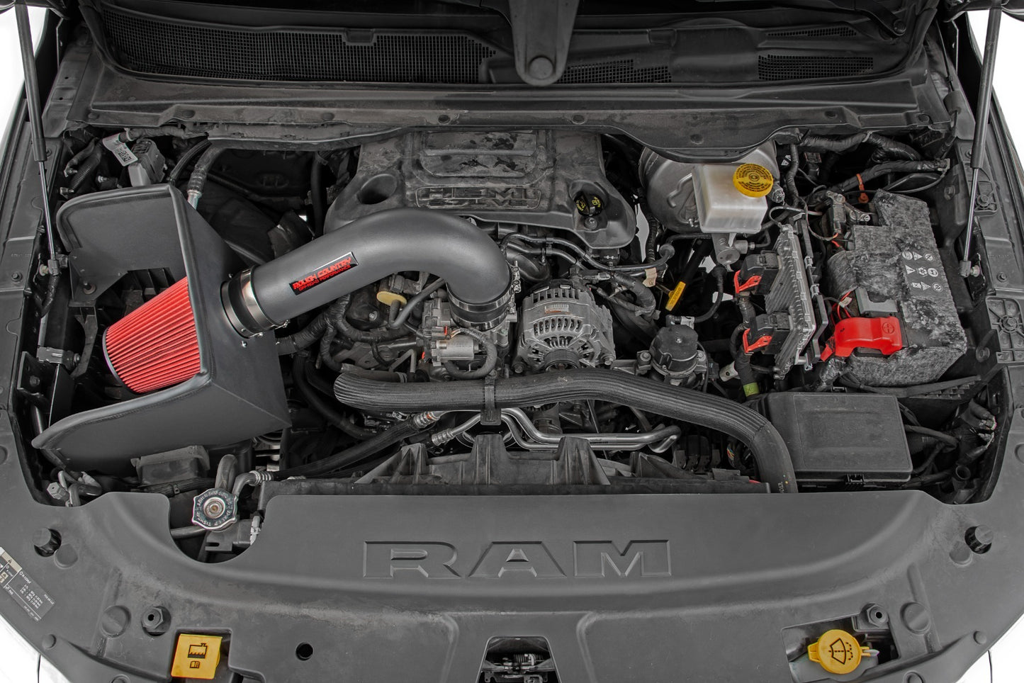 Fits Ram 1500 2WD/4WD (2019-2024) Cold Air Inktake; With Prefilter; 5.7L 10477PF