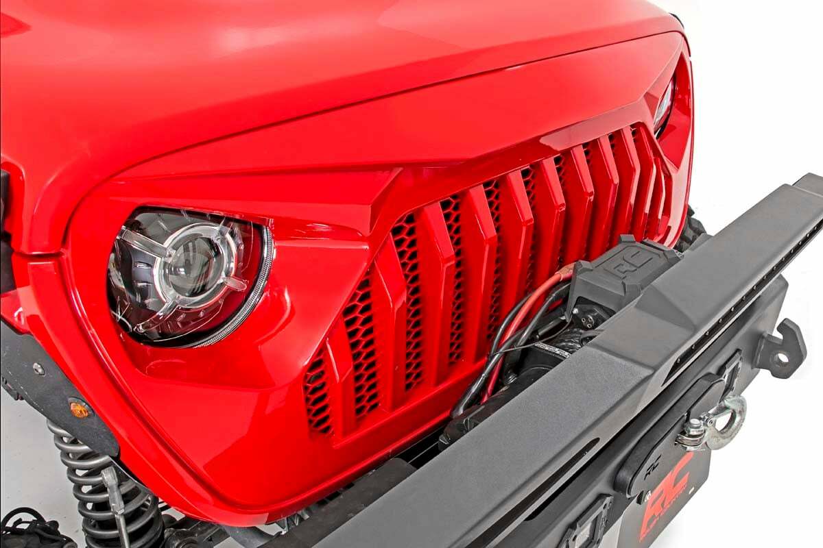 Fits Jeep Gladiator JT 4WD (18-24) Replacement Grille; Angry Eyes; 10496