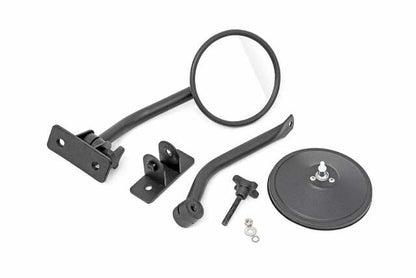 Fits Jeep Wrangler JK/Wrangler Unlimited (2007-2018) Round Trail Mirror; 10519A