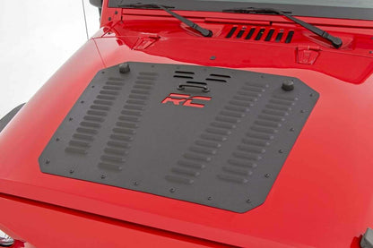 Fits Jeep Wrangler JK (2007-2018) Hood Louver with RC Logo; 10527