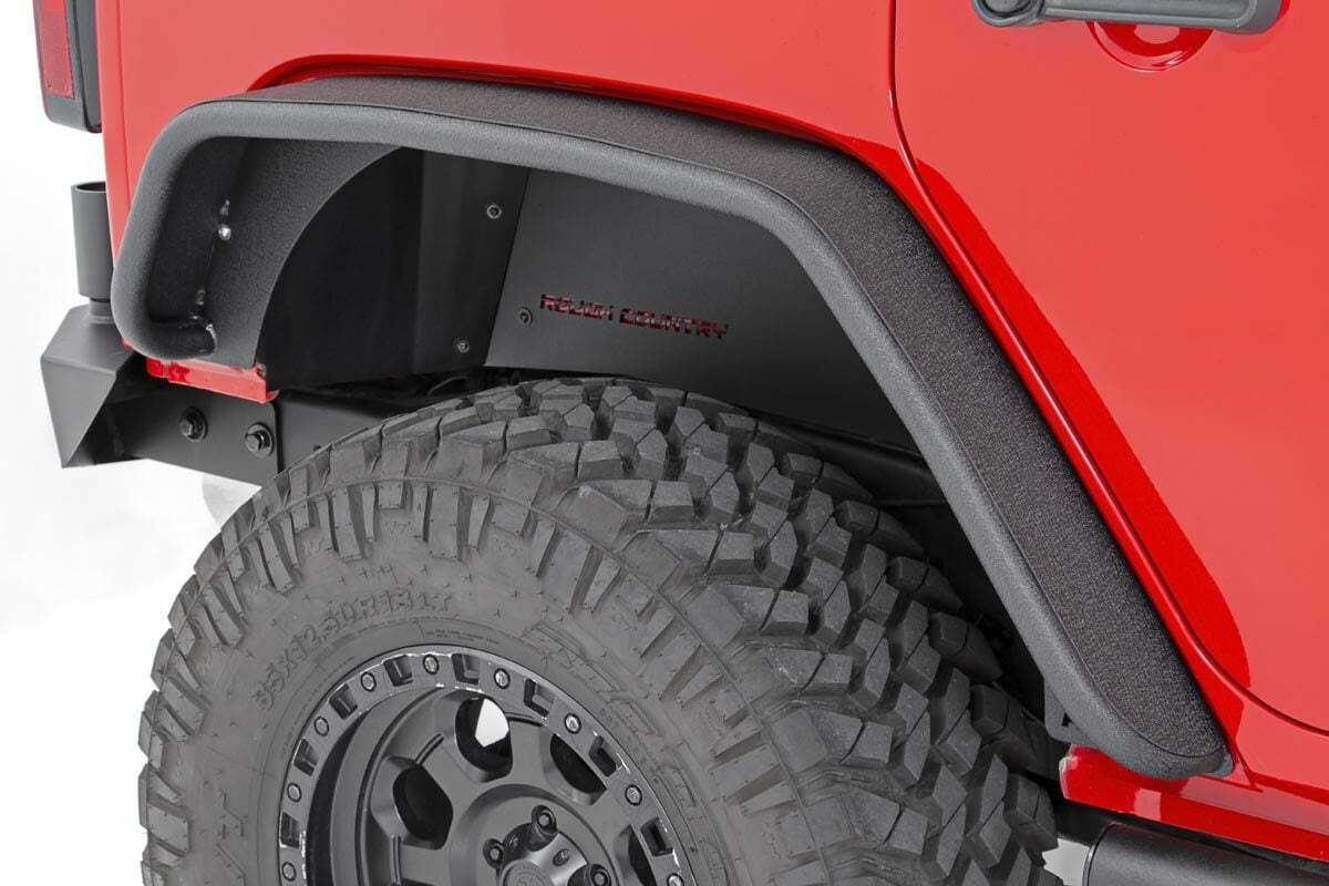 Fits Jeep Wrangler JK (2007-2018) Fender Flare; Steel; Rear; 10532