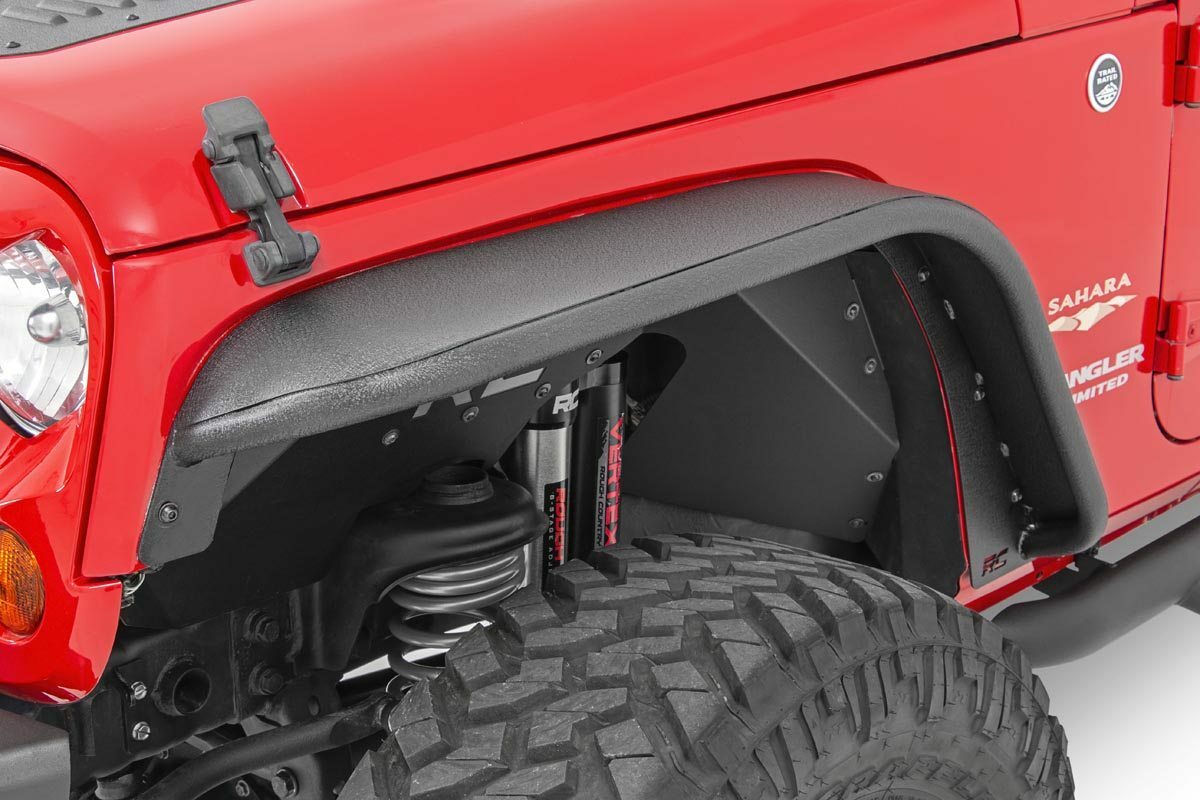 Fits Jeep Wrangler JK (07-18) Fender Flare; Steel; FR & RR; 10533