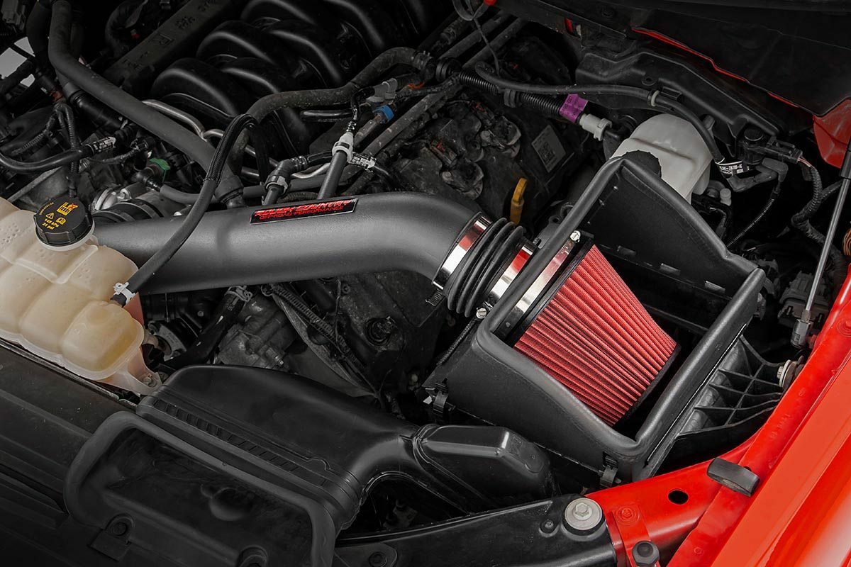 Fits Ford F-150 2&4WD (2015-2020) Cold Air Intake Kit; 5.0L; Pre Filter; 10555PF