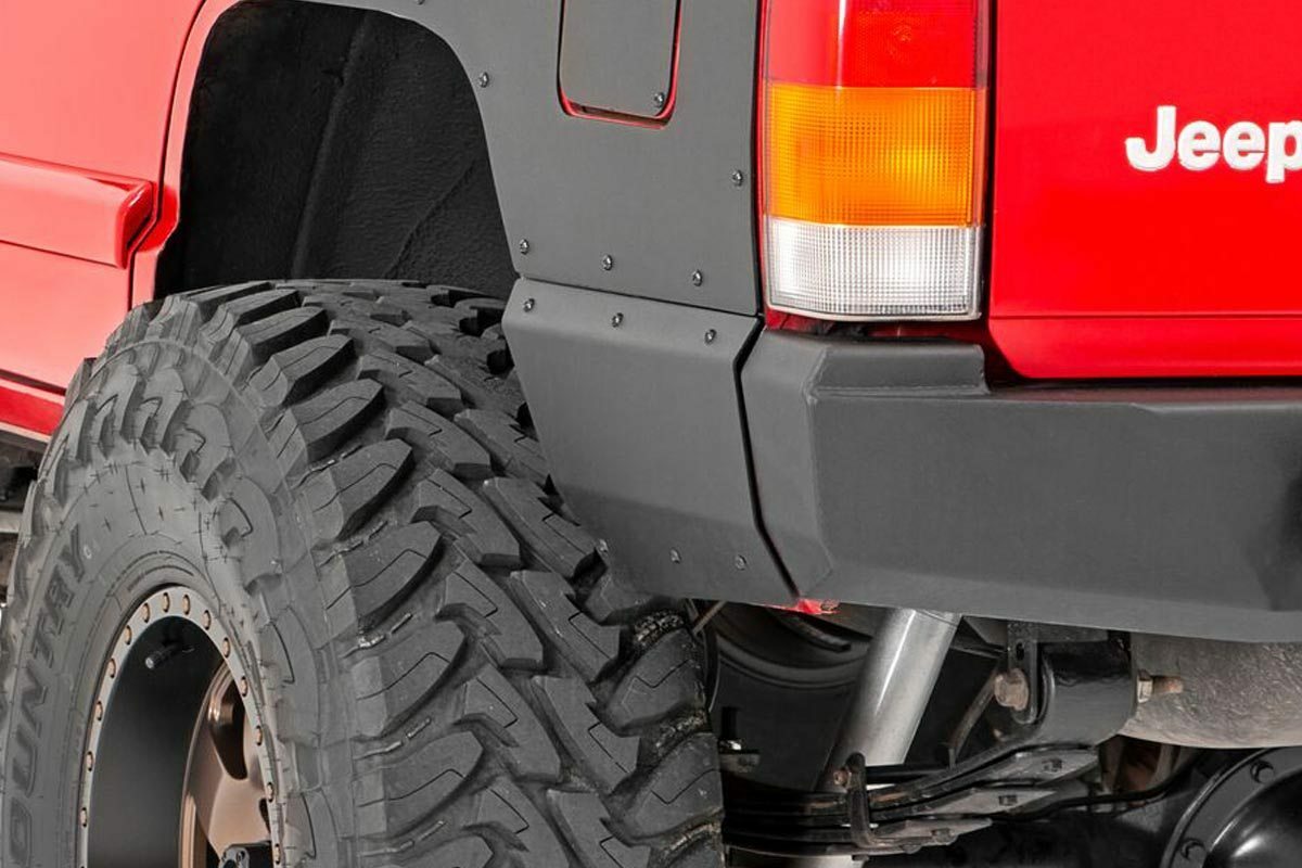 Fits Jeep Cherokee XJ 2WD/4WD (1984-1996) Quarter Panel Armor; Rear; 10573