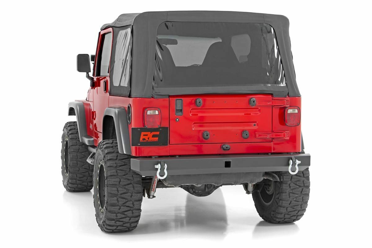 Fits Jeep Wrangler TJ (97-06) (04-06) Rear Bumper; Full Width; 10591