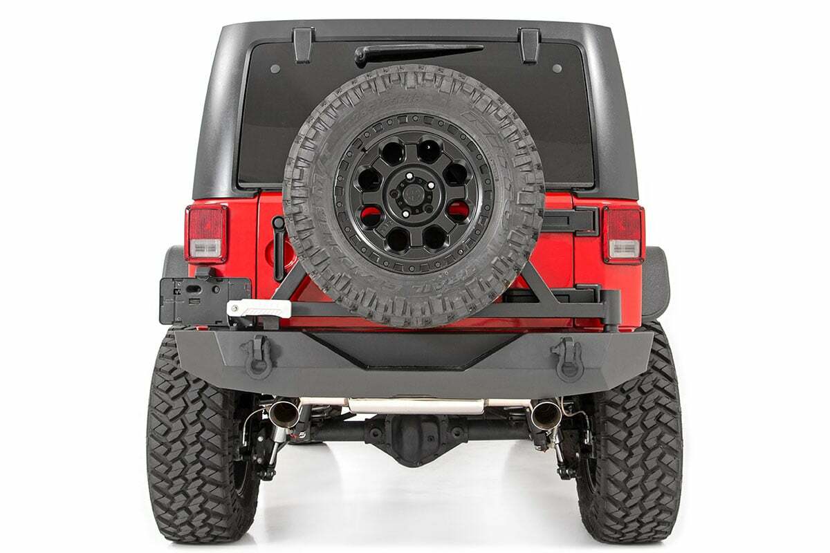 Fits Jeep Wrangler JK (07-18) Rear Bumper; Rock Crawler; Tire Carrier; 10594A