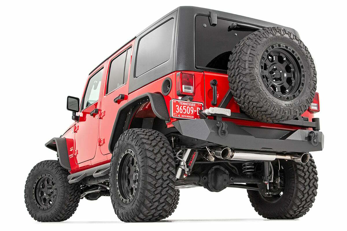 Fits Jeep Wrangler JK (07-18) Rear Bumper; Rock Crawler; Tire Carrier; 10594A