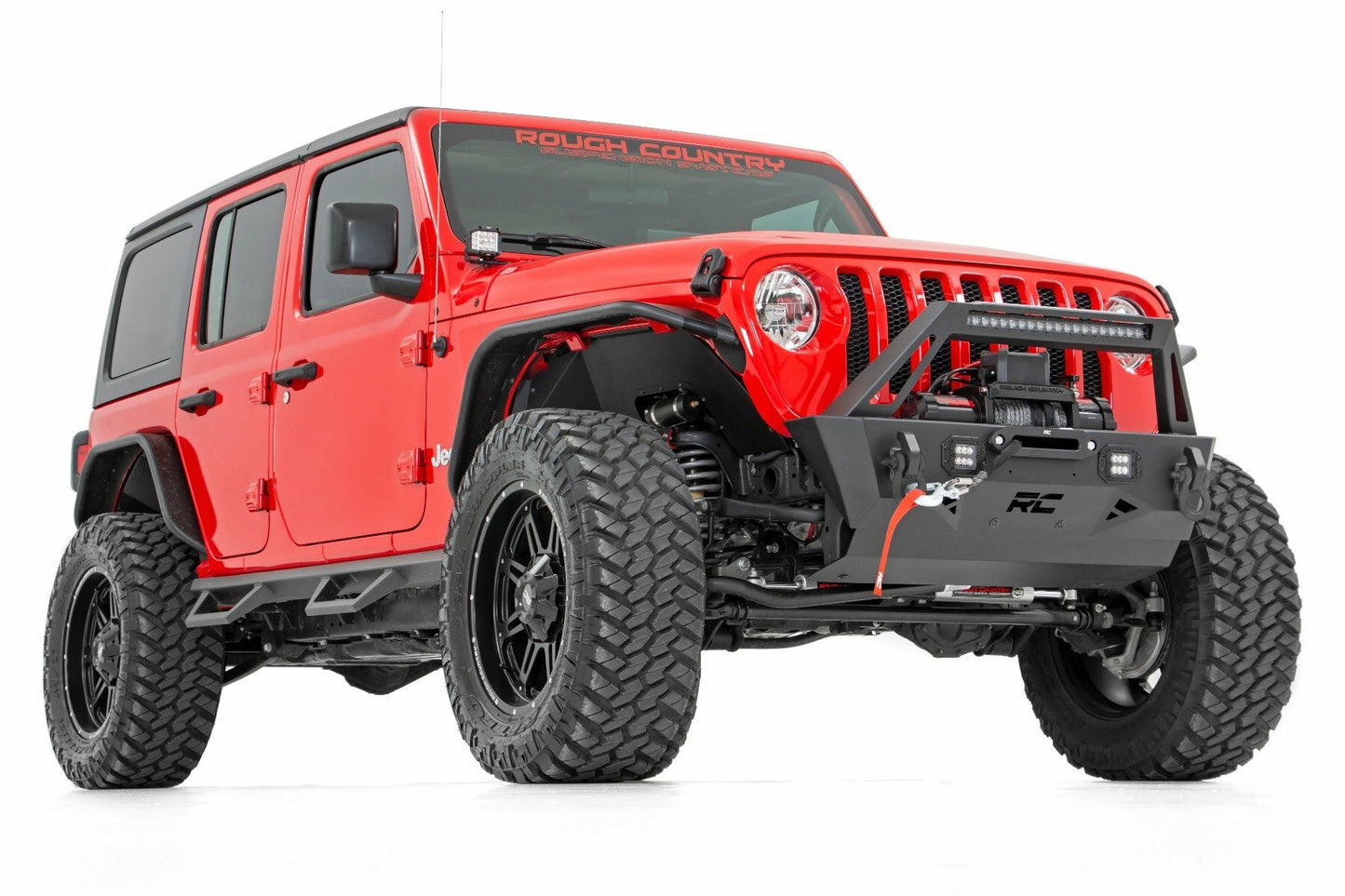 Fits Jeep Gladiator JT/Wrangler JK & JL Front Bumper; Stubby; Trail; 10597A