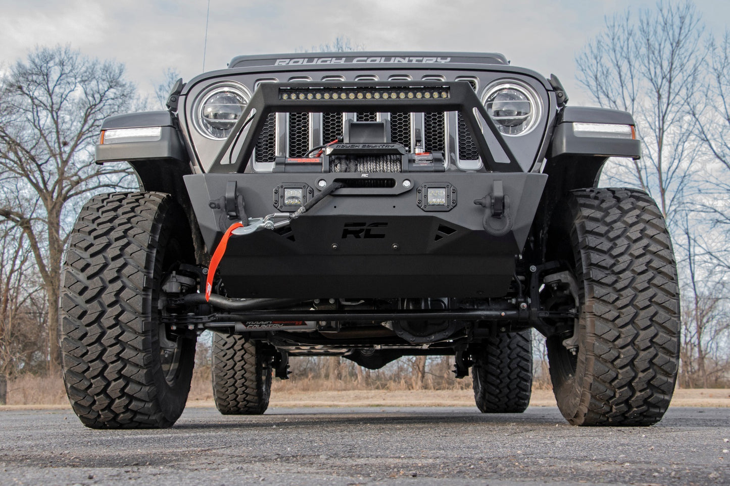 Fits Jeep Gladiator JT/Wrangler JK & JL Front Bumper; Stubby; Trail; 10597A