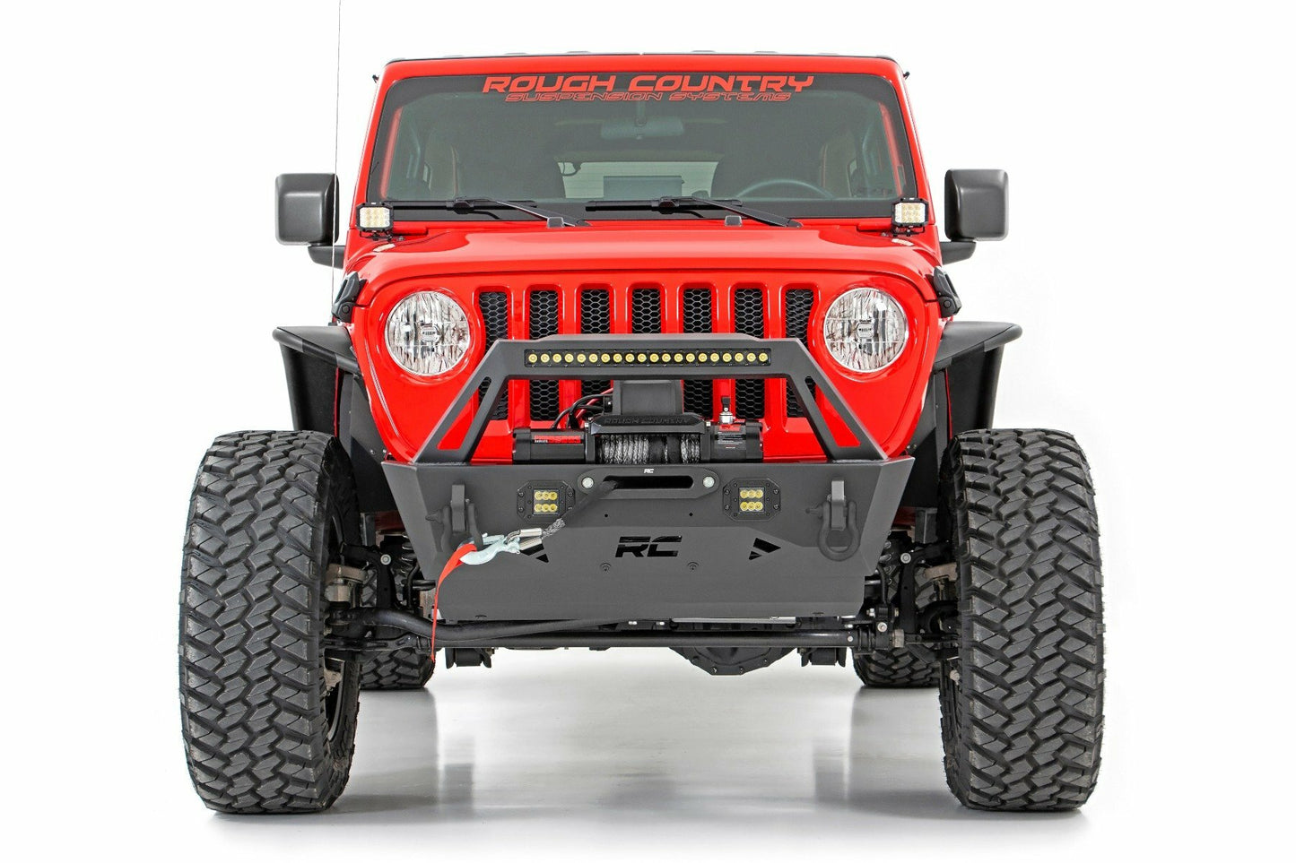 Fits Jeep Gladiator JT/Wrangler JK & JL Front Bumper; Stubby; Trail; 10597A