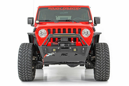 Fits Jeep Gladiator JT/Wrangler JK & JL Front Bumper; Stubby; Trail; 10597A