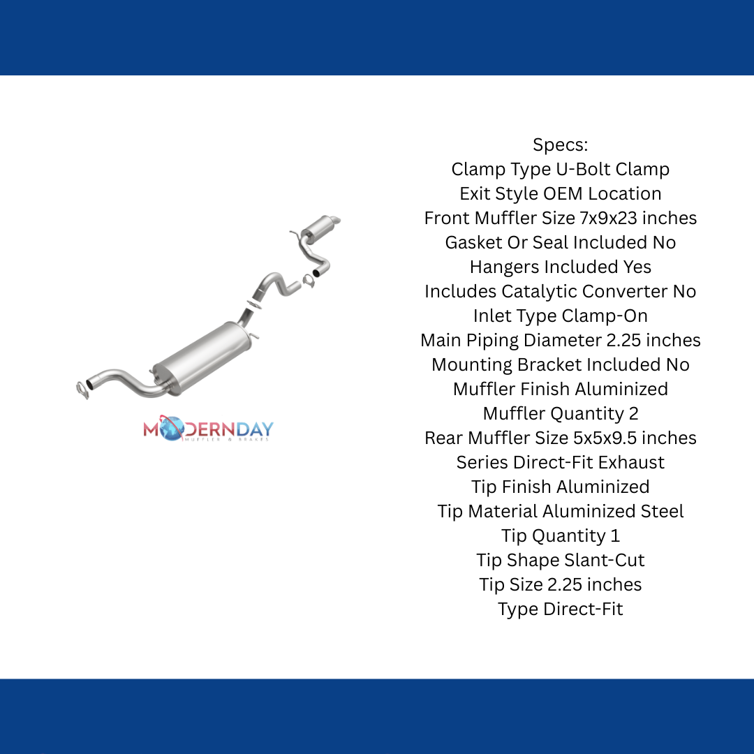 Fits 2008-2010 Chrysler Town & Country Direct-Fit Replacement Exhaust 106-0024