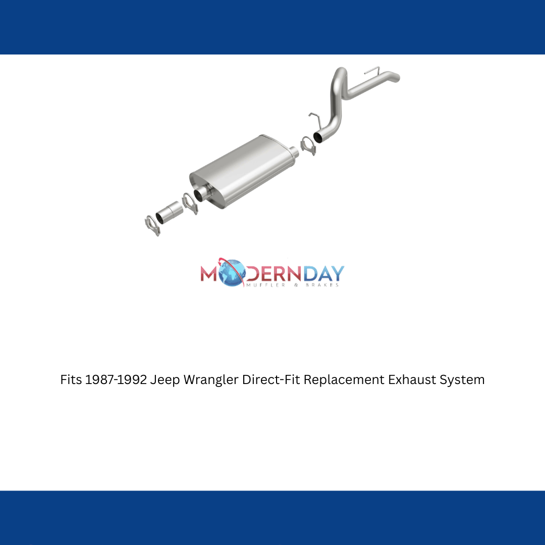 Fits 1987-1992 Jeep Wrangler Direct-Fit Replacement Exhaust System 106-0051
