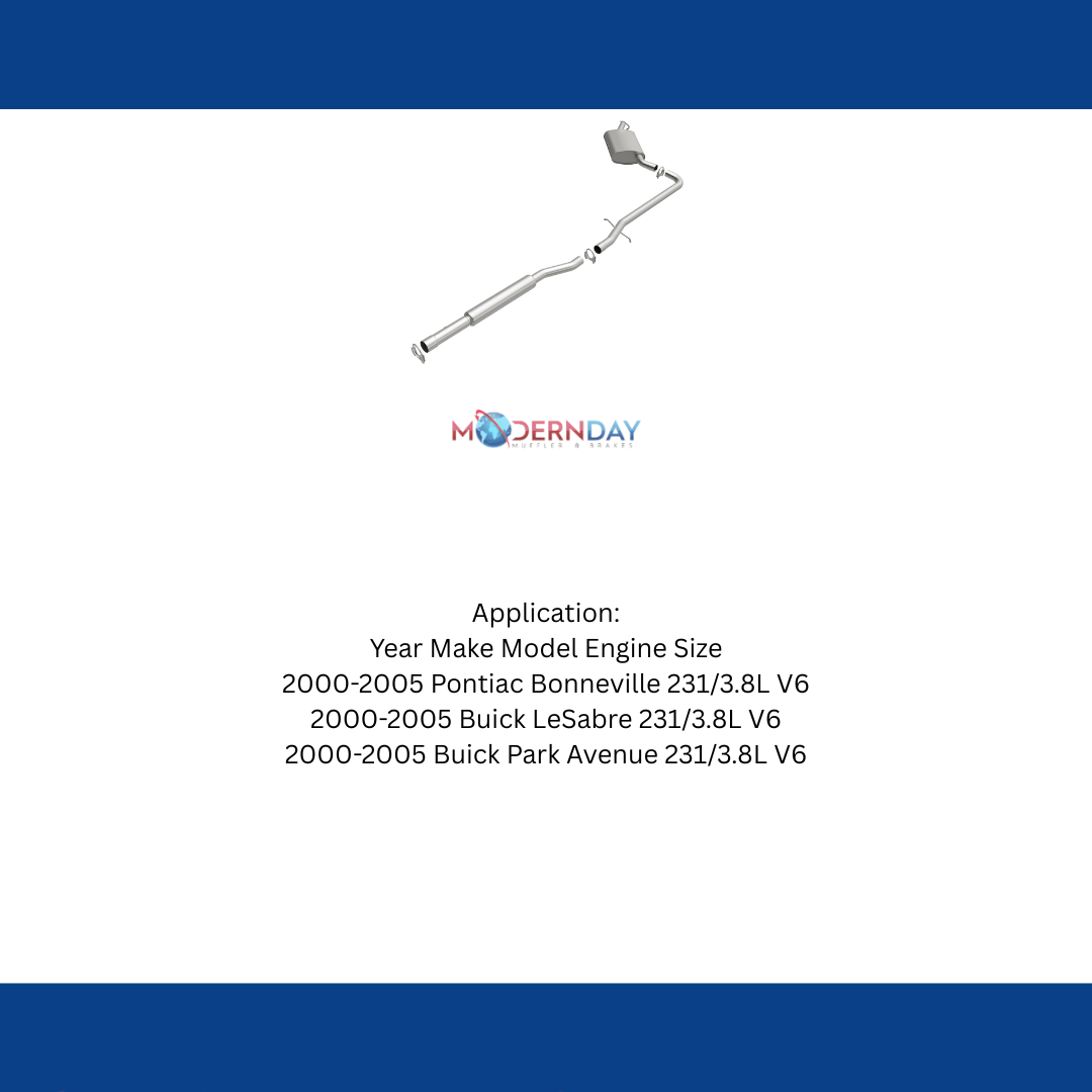 Fits 2000-2005 Pontiac Bonneville Direct-Fit Replacement Exhaust System 106-0072