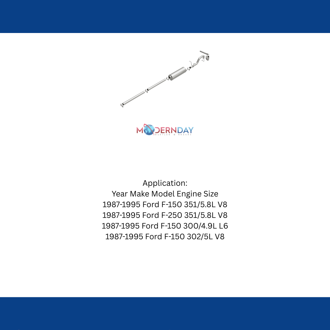 Fits 1987-1995 Ford Direct-Fit Replacement Exhaust System 106-0278