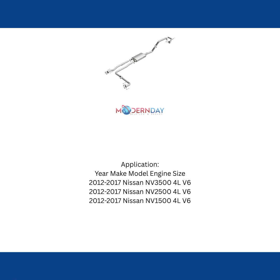 2012-2017 Nissan Direct-Fit Replacement Exhaust System 4.0L V6 106-0296