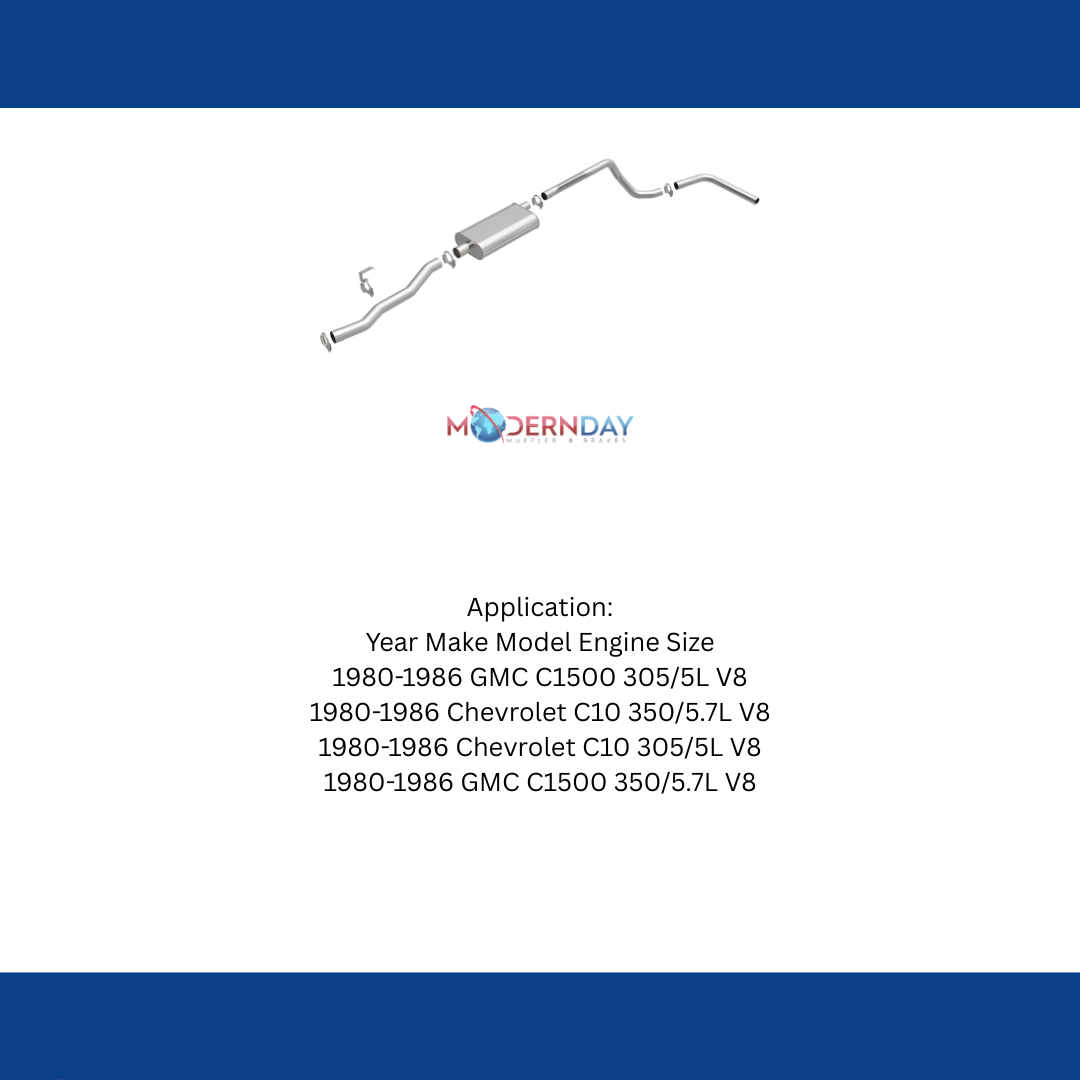 Fits 1980-1986 GMC C1500 Direct-Fit Replacement Exhaust System 106-0705