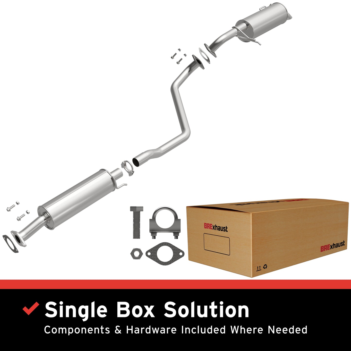 Fits 2010-2011 Kia Soul 2.0L Direct-Fit Replacement Exhaust System 106-0869