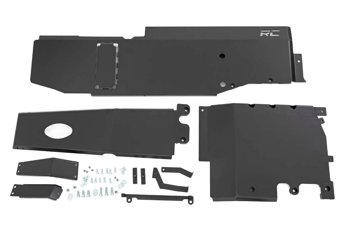 Fits Jeep Wrangler Unlimited (18-19) Skid Plate Combo; 3.6L; T-Case; Gas; 10608