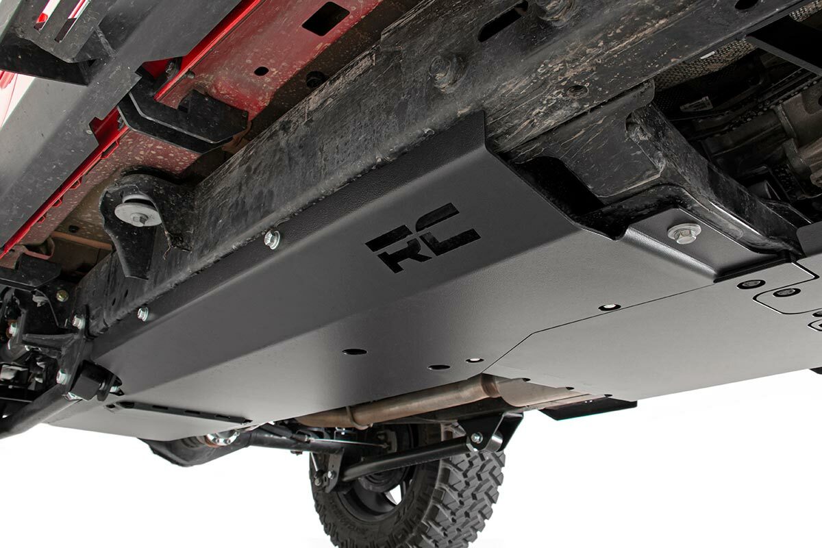 Fits Jeep Wrangler Unlimited (18-19) Skid Plate Combo; 3.6L; T-Case; Gas; 10608