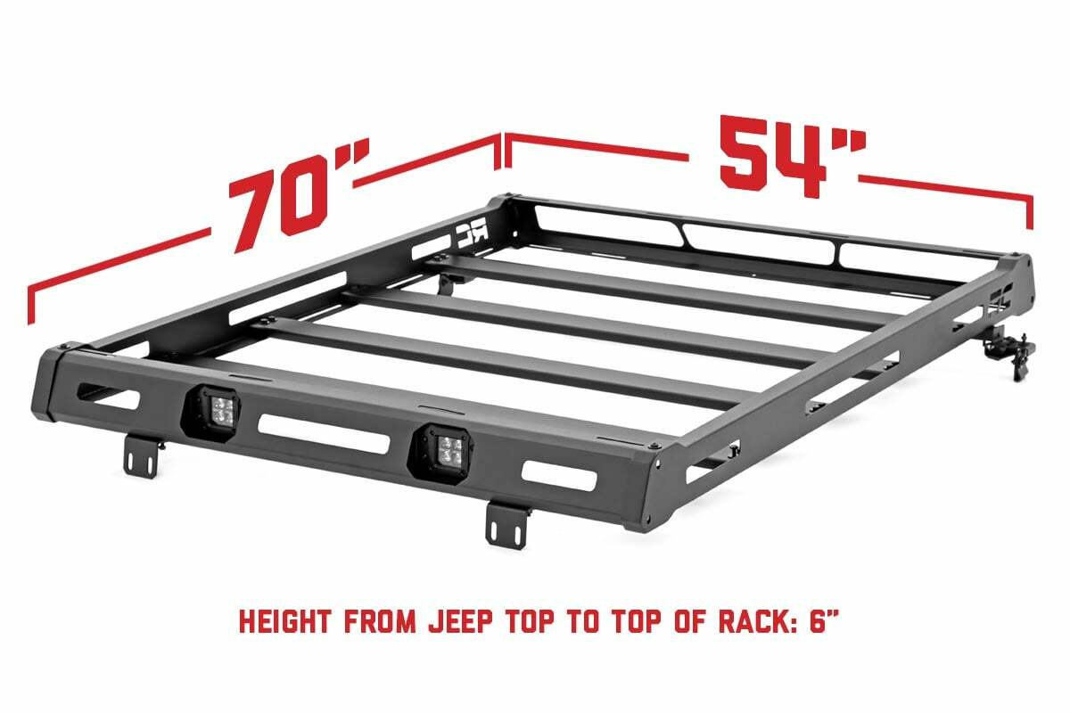 Fits Jeep Wrangler JL (18-24)/Wrangler Unlimited (18-24) 4WD Roof Rack; 10612