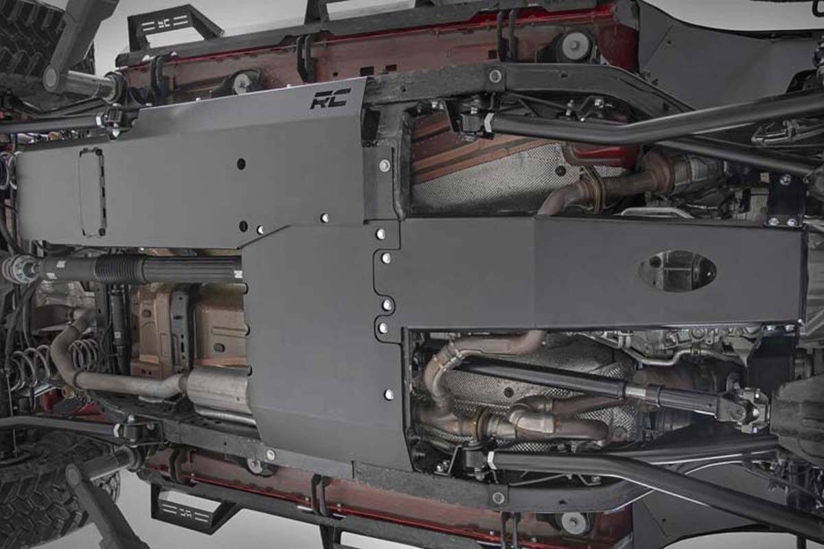 Fits Jeep Wrangler Unlimited (18-19) Skid Plate Combo; 3.6L; T-Case; 10616